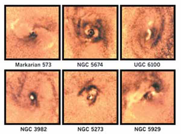 фотографии черных дыр Markarian 573, NGC 5674, UGC 6100, NGC 3982, NGC 5273, NGC 5929
