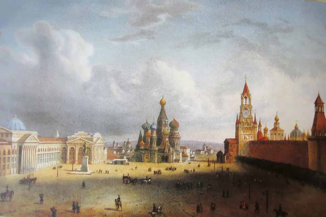 Красная площадь и Кремль, середина 19 века Красная площадь и Кремль - середина 19 века