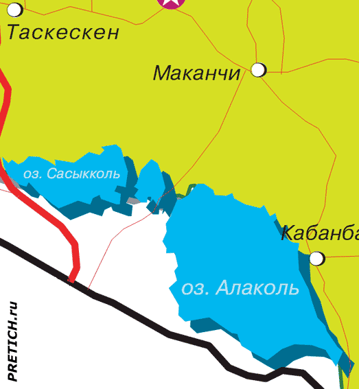 озера Алаколь и Сасыкколь, Маканчи, описание