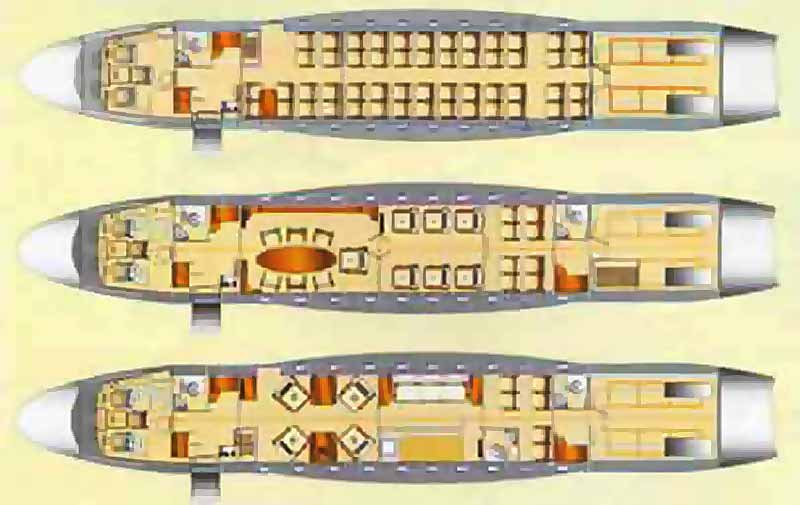 Пассажирские и VIP-компоновки Ан-74ТК-300 Пассажирские и VIP-компоновки Ан-74ТК-300