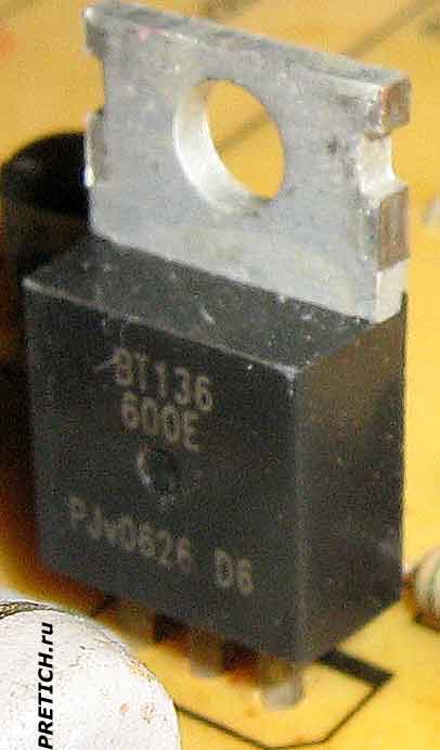 BT136 600E симистор в Lukey 902 SMD паяльной станции