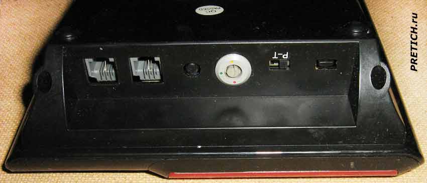 Sony KX-T040CID разъемы на телефонном аппарате