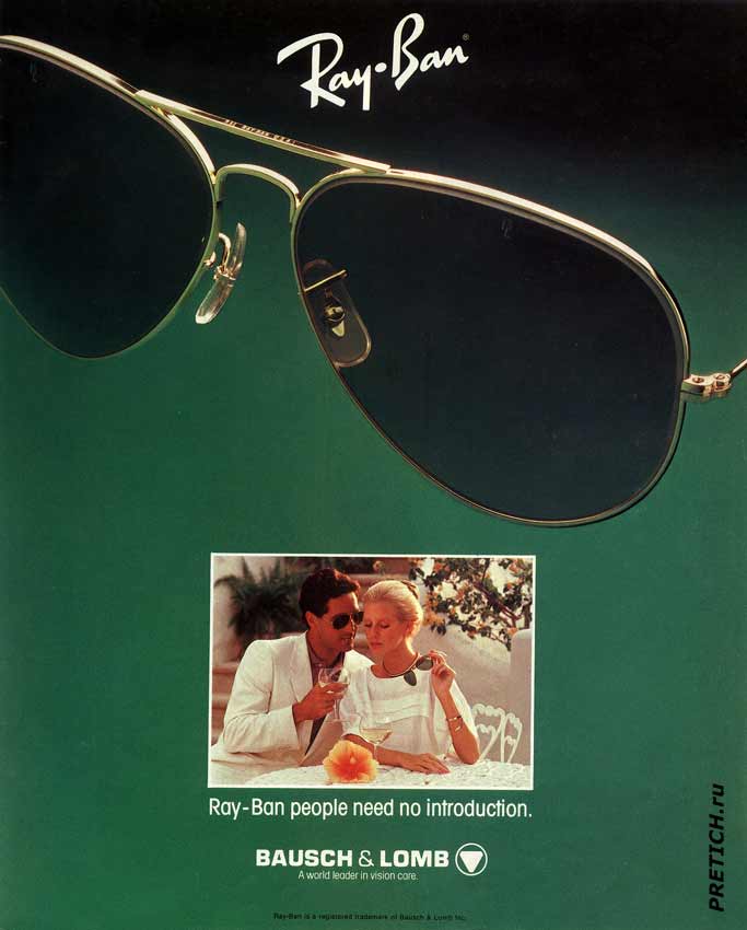 Ray-Ban BAUSCH & LOMB. Ray-Ban people need no introduction