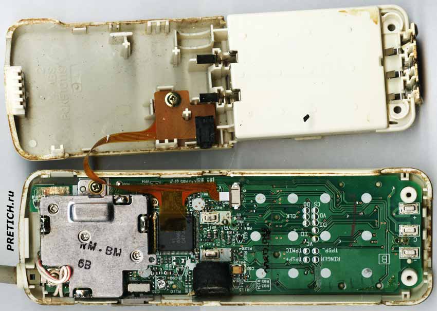 Panasonic KX-TC905-W разборка трубки телефона