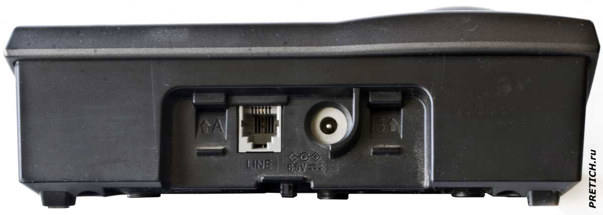 Panasonic KX-TG7105RU разъемы радиотелефона Panasonic KX-TG7105RU разъемы радиотелефона
